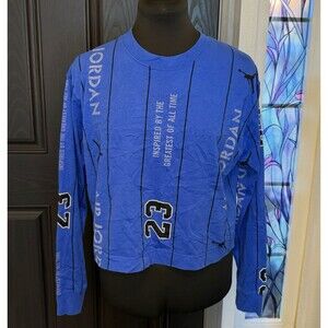 Air Jordan Shirt NBA Basketball 23 Long Sleeve Loose Fit Nike Size Small